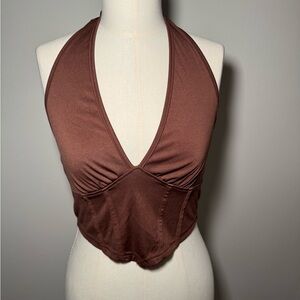 Brown Halter Top